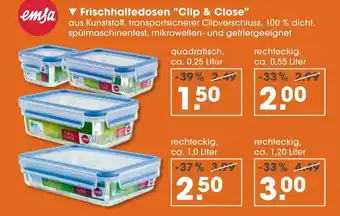 V Markt Emsa frischhaltedosen clip & close quadratisch Angebot