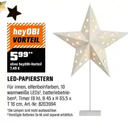 OBI Led-papierstern Angebot