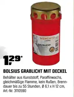 OBI Bolsius grablicht mit deckel Angebot