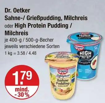 V Markt Dr. oetker sahne-/ grießpudding, milchreis Angebot