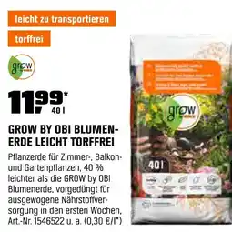 OBI Grow by obi blumenerde leicht torffrei Angebot