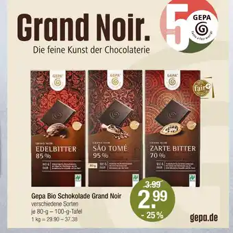 V Markt Gepa grand noir edelbitter 85% Angebot