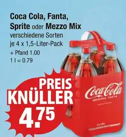 V Markt Coca cola coca cola, fanta, sprite oder mezzo mix Angebot