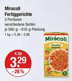 V Markt Miracoli fertiggerichte Angebot