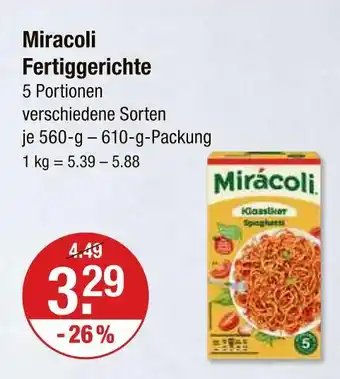 V Markt Miracoli fertiggerichte Angebot