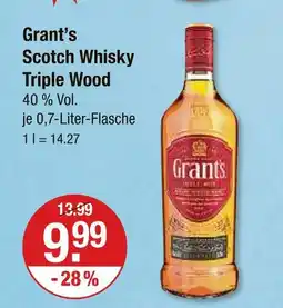 V Markt Grant's scotch whisky triple wood Angebot