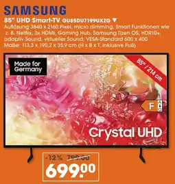 V Markt Samsung 85 uhd smart-tv gu85du7199uxzg Angebot
