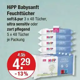 V Markt Hipp babysanft feuchttücher soft&pur Angebot