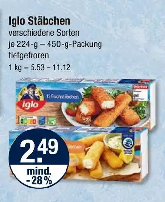 V Markt Iglo stäbchen Angebot