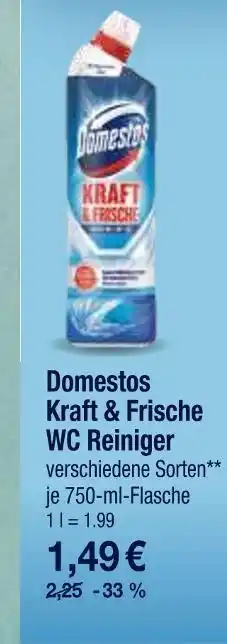 V Markt Domestos kraft & frische wc reiniger Angebot