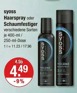 V Markt Syoss haarspray Angebot