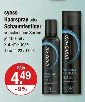 V Markt Syoss haarspray Angebot