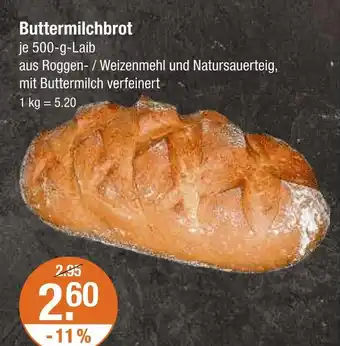 V Markt Buttermilchbrot Angebot