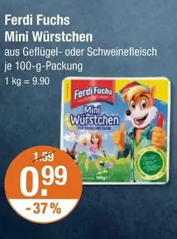 V Markt Ferdi fuchs mini würstchen aus geflügelfleisch Angebot