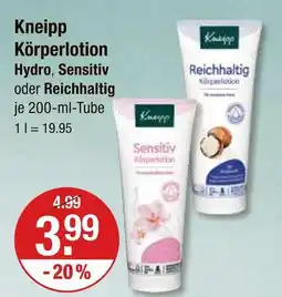 V Markt Kneipp hydro körperlotion Angebot