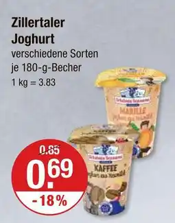 V Markt Zillertaler joghurt marille Angebot