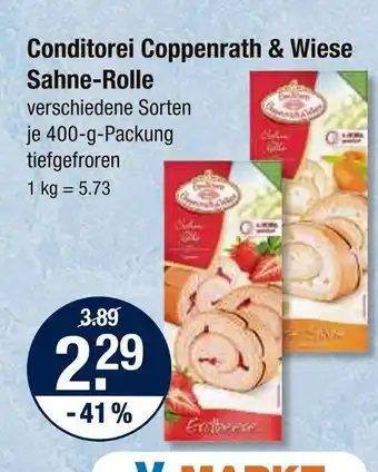 V Markt Coppentath & wiese sahne-rolle erdbeere Angebot