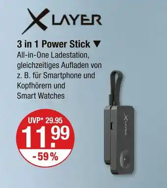 V Markt X layer 3 in 1 power stick Angebot