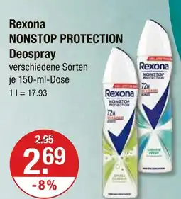 V Markt Rexona nonstop protection deospray Angebot