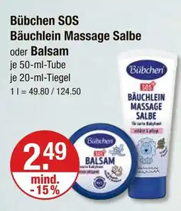 V Markt Bübchen sos bäuchlein massage salbe Angebot