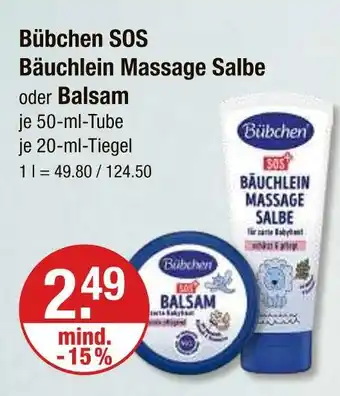V Markt Bübchen sos bäuchlein massage salbe Angebot