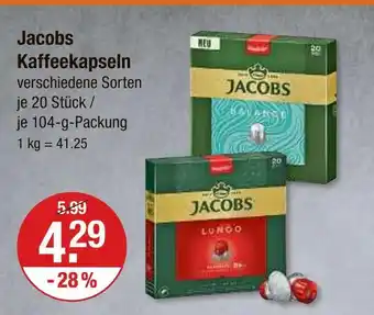 V Markt Jacobs kaffeekapseln lungo Angebot