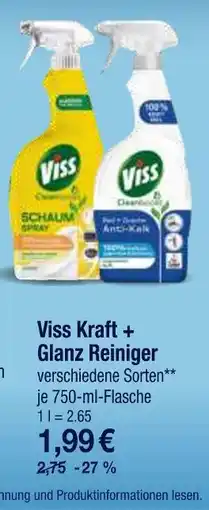 V Markt Viss kraft + glanz reiniger Angebot