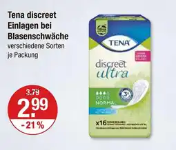 V Markt Tena discreet einlagen bei blasenschwäche Angebot