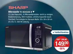 V Markt Sharp mikrowelle yc-qc254ae-b Angebot