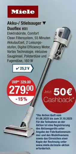 V Markt Miele akku-/ stielsauger duoflex hx1 Angebot
