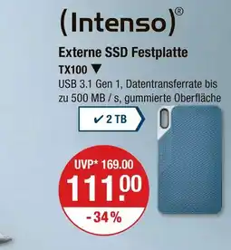 V Markt Intenso externe ssd festplatte tx100 Angebot