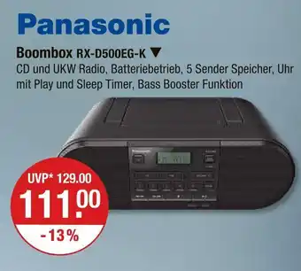 V Markt Panasonic boombox rx-d500eg-k Angebot