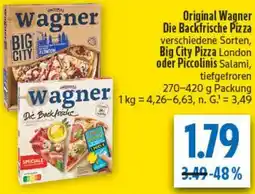 diska Original Wagner Die Backfrische Pizza, Big City Pizza oder Piccolinis Angebot