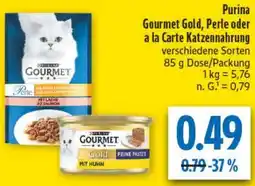 diska Purina Gourmet Gold, Perle oder a la Carte Katzennahrung Angebot