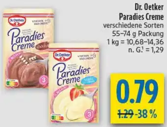 diska Dr. Oetker Paradies Creme Angebot