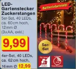 Jawoll LED- Gartenstecker Zuckerstangen Angebot