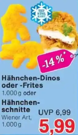 Jawoll Hähnchen-Dinos oder -Frites oder Hähnchenschnitte Angebot