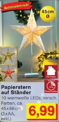 Jawoll Papierstern auf Ständer Angebot