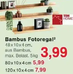 Jawoll TIM HOME Bambus Fotoregal Angebot
