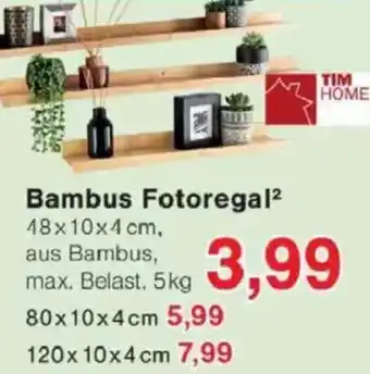 Jawoll TIM HOME Bambus Fotoregal Angebot