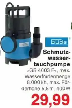 Jawoll Schmutzwassertauchpumpe Angebot