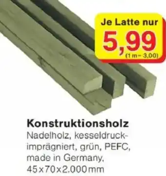 Jawoll Konstruktionsholz Angebot