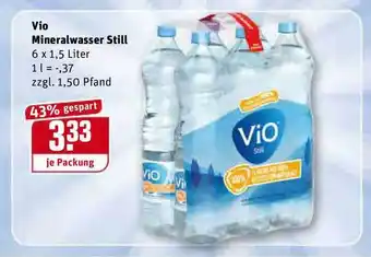 REWE Kaufpark Vio Mineralwasser Still 6x1,5L Angebot