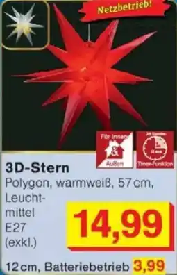 Jawoll 3D-Stern Angebot