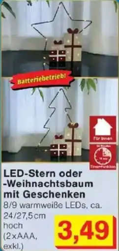 Jawoll LED-Stern oder -Weihnachtsbaum mit Geschenken Angebot