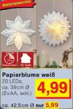 Jawoll Papierblume weiß Angebot