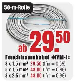 B1 Discount Baumarkt Feuchtraumkabel >>NYM-J<< Angebot