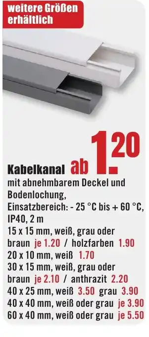 B1 Discount Baumarkt Kabelkanal Angebot