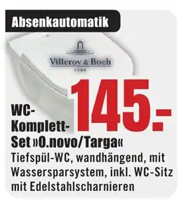 B1 Discount Baumarkt Villeroy & Boch Komplett- Set »0.novo/Targa<< Angebot