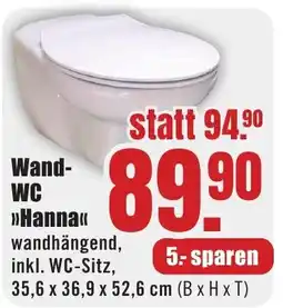 B1 Discount Baumarkt Wand- WC >>Hanna« Angebot